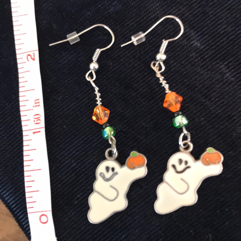 Handmade ghost earrings Halloween